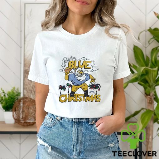 Los Angeles Chargers fowder blue Christmas retro shirt