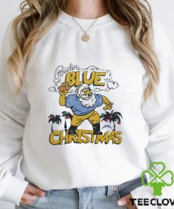 Los Angeles Chargers fowder blue Christmas retro shirt