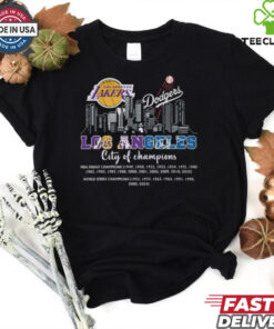 Los Angeles City Of Champions Los Angeles Lakers X Los Angeles Dodgers Shirt