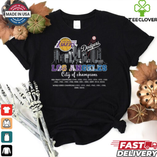 Los Angeles City Of Champions Los Angeles Lakers X Los Angeles Dodgers Shirt
