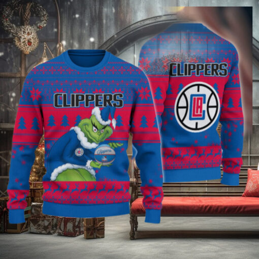 Los Angeles Clippers Grinch Christmas Ugly Sweater