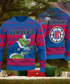 Los Angeles Clippers Grinch Christmas Ugly Sweater