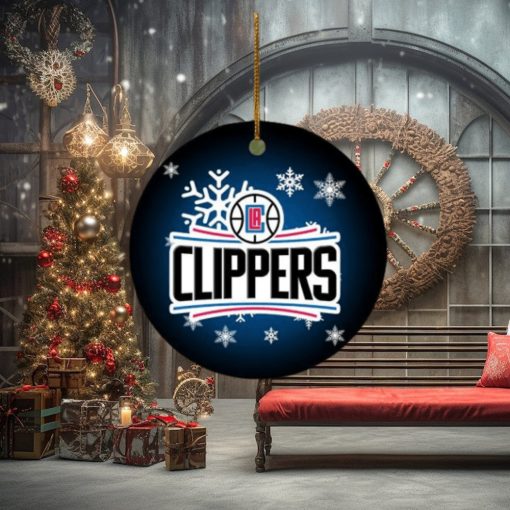 Los Angeles Clippers NBA Merry Christmas Decorations Ornament