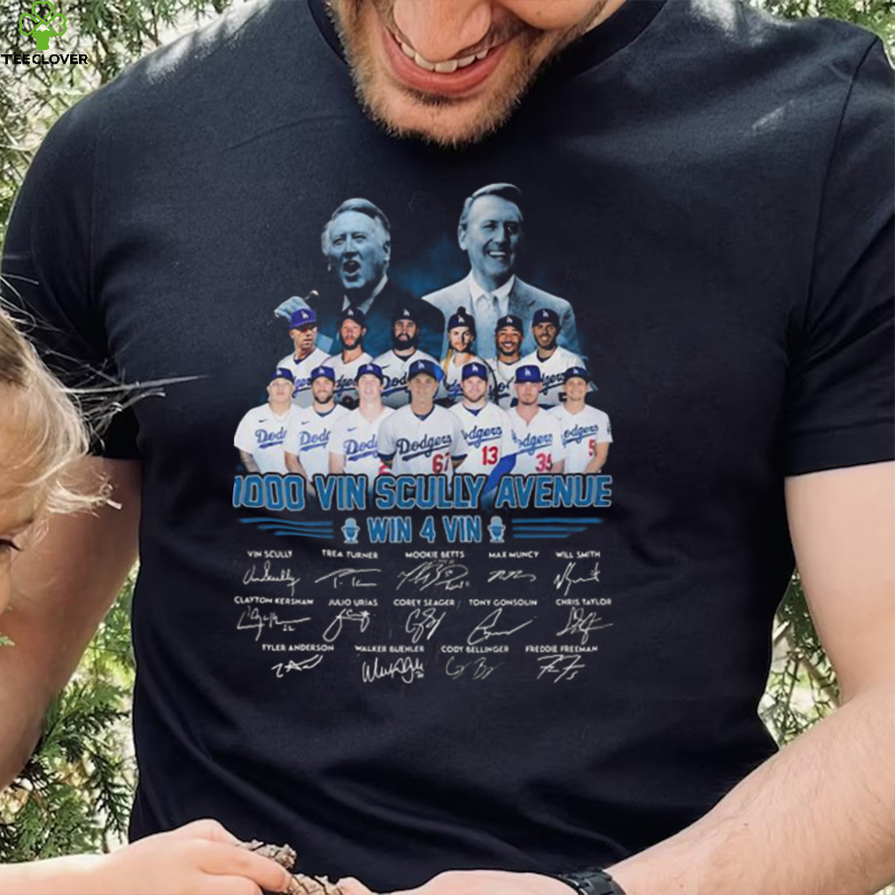 Los Angeles Dodgers 1000 Vin Scully Avenue Win 4 Vin Signatures Shirt Los Angeles Dodgers 1000 Vin Scully Avenue Win 4 Vin Signatures Shirt