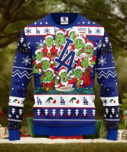 Los Angeles Dodgers 12 Grinch Xmas Day Christmas Ugly Sweater