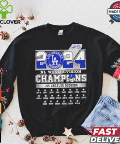 Los Angeles Dodgers 1974 2024 NL West Division Champions shirt