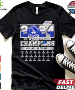Los Angeles Dodgers 1974 2024 NL West Division Champions shirt