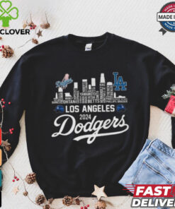 Los Angeles Dodgers 2024 Champions Skyline Of LA City T Shirt