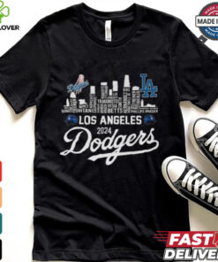 Los Angeles Dodgers 2024 Champions Skyline Of LA City T Shirt