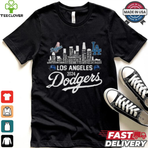 Los Angeles Dodgers 2024 Champions Skyline Of LA City T Shirt