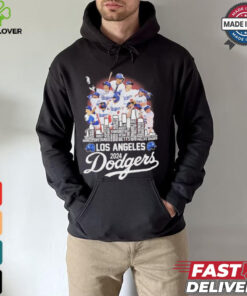 Los Angeles Dodgers 2024 National League Champions city skyline players names shirt