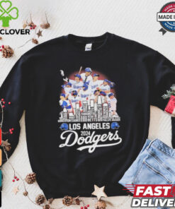 Los Angeles Dodgers 2024 National League Champions city skyline players names hoodie, sweater, longsleeve, shirt v-neck, t-shirt