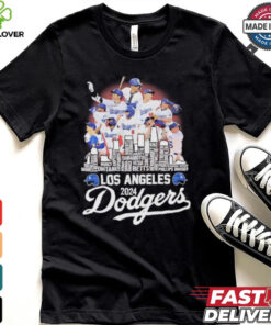 Los Angeles Dodgers 2024 National League Champions city skyline players names hoodie, sweater, longsleeve, shirt v-neck, t-shirt