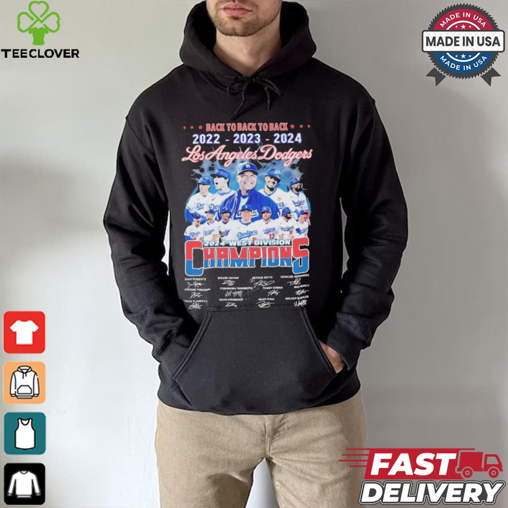 Los Angeles Dodgers 2024 West Division Champs Back To Back To Back T Shirt Los Angeles Dodgers 2024 West Division Champs Back To Back To Back T Shirt