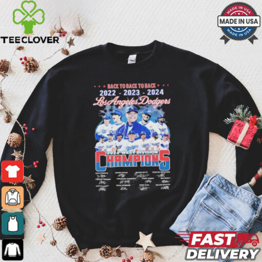 Los Angeles Dodgers 2024 West Division Champs Back To Back To Back T Shirt