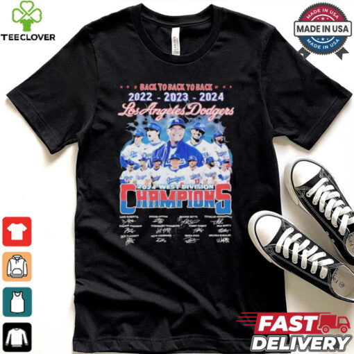 Los Angeles Dodgers 2024 West Division Champs Back To Back To Back T Shirt