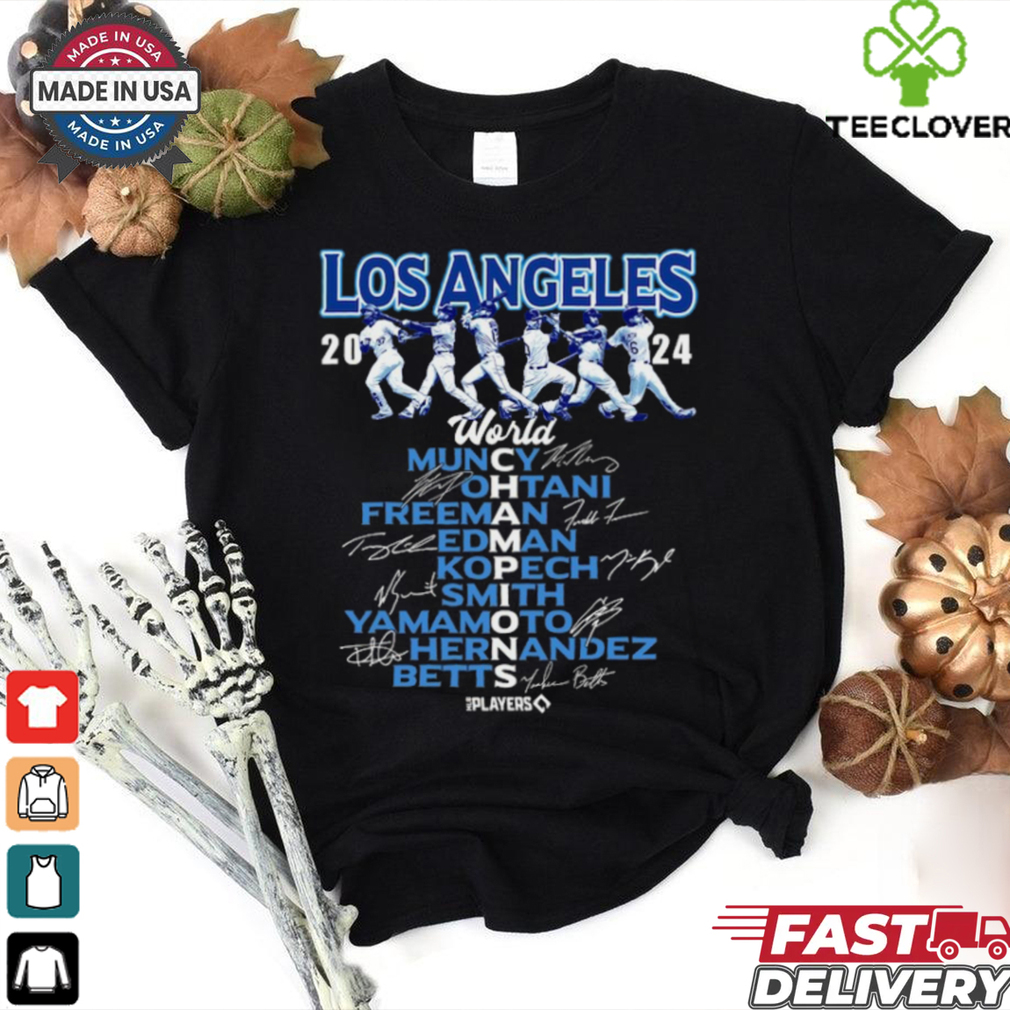 Los Angeles Dodgers 2024 World Series Champions Player Graphic T Shirt Los Angeles Dodgers 2024 World Series Champions Player Graphic T Shirt