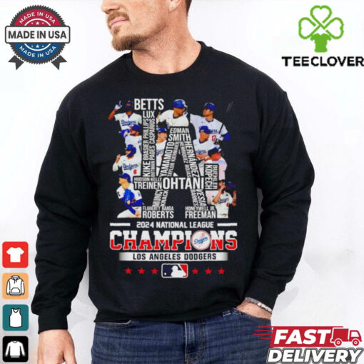 Los Angeles Dodgers 2024 national league champions team hoodie, sweater, longsleeve, shirt v-neck, t-shirt