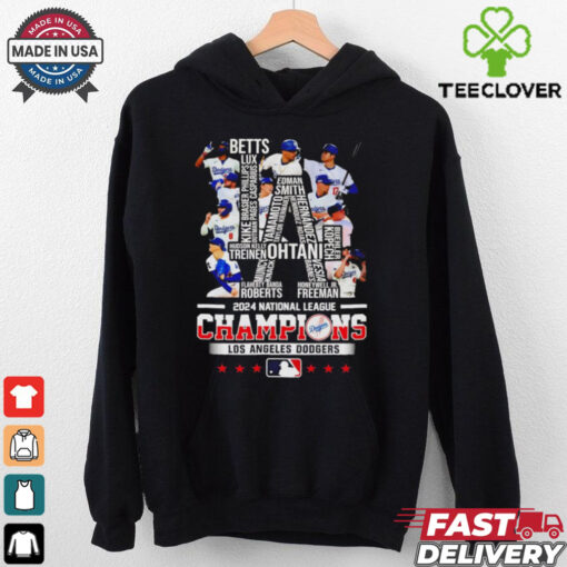 Los Angeles Dodgers 2024 national league champions team hoodie, sweater, longsleeve, shirt v-neck, t-shirt