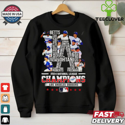 Los Angeles Dodgers 2024 national league champions team hoodie, sweater, longsleeve, shirt v-neck, t-shirt