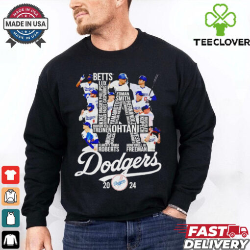 Los Angeles Dodgers 2024 team players hoodie, sweater, longsleeve, shirt v-neck, t-shirt