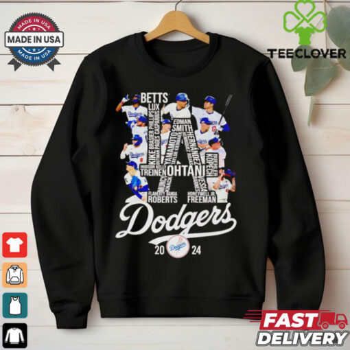 Los Angeles Dodgers 2024 team players hoodie, sweater, longsleeve, shirt v-neck, t-shirt