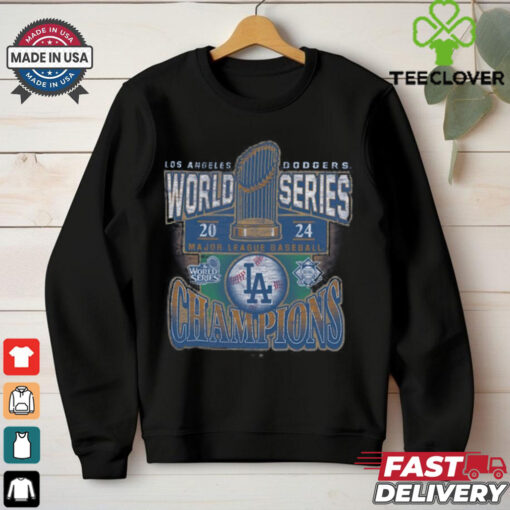 Los Angeles Dodgers ’47 Royal 2024 World Series Champions Trophy T Shirt
