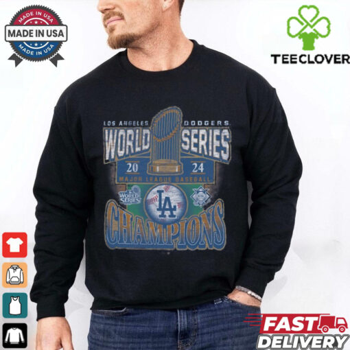 Los Angeles Dodgers ’47 Royal 2024 World Series Champions Trophy T Shirt
