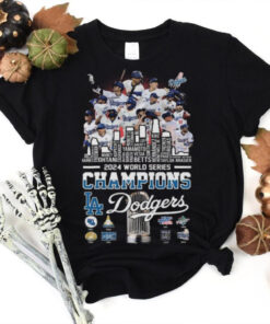 Los Angeles Dodgers Baseball World Series Champions 2024 Skyline T Shirt