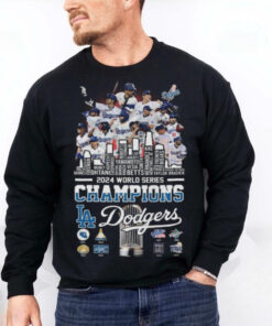 Los Angeles Dodgers Baseball World Series Champions 2024 Skyline T Shirt
