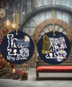 Los Angeles Dodgers Baseball World Series Ornament, Christmas Ornament