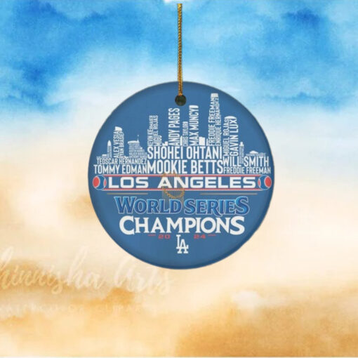 Los Angeles Dodgers Baseball World Series Ornament