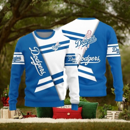 Los Angeles Dodgers Basic Pattern Knitted Ugly Christmas Sweater AOP Gift For Men And Women