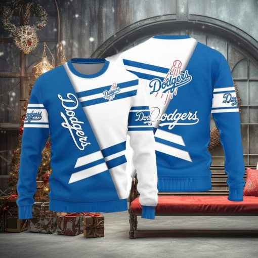 Los Angeles Dodgers Basic Pattern Knitted Ugly Christmas Sweater AOP Gift For Men And Women