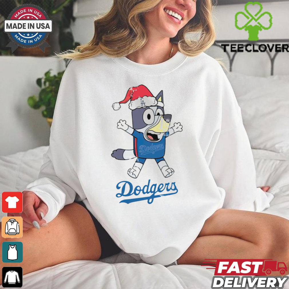 Los Angeles Dodgers Bluey Happy Christmas shirt Los Angeles Dodgers Bluey Happy Christmas shirt