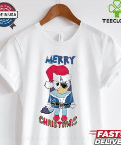 Los Angeles Dodgers Bluey Merry Christmas Bluey Santa Claus shirt