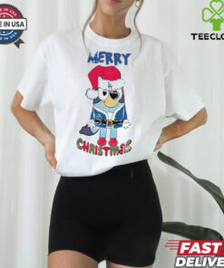 Los Angeles Dodgers Bluey Merry Christmas Bluey Santa Claus shirt