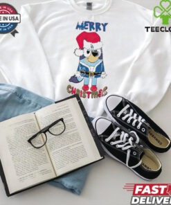Los Angeles Dodgers Bluey Merry Christmas Bluey Santa Claus shirt