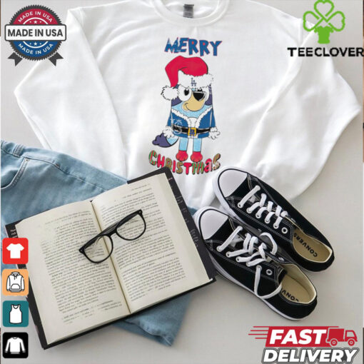 Los Angeles Dodgers Bluey Merry Christmas Bluey Santa Claus shirt