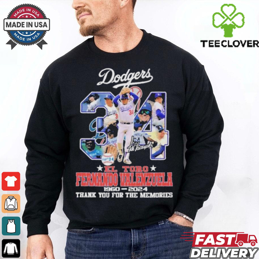 Los Angeles Dodgers El Tori Fernando Valenzuela 1960 2024 Thank You For The Meories Signatures Shirt Los Angeles Dodgers El Tori Fernando Valenzuela 1960 2024 Thank You For The Meories Signatures Shirt