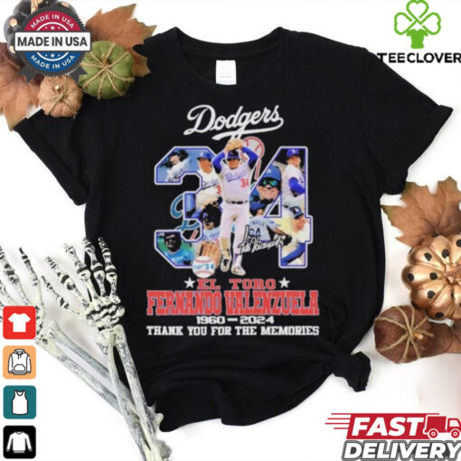 Los Angeles Dodgers El Tori Fernando Valenzuela 1960 2024 Thank You For The Meories Signatures Shirt