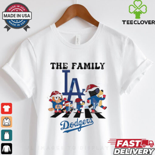 Los Angeles Dodgers Family Bluey Christmas Abbey Road shirt