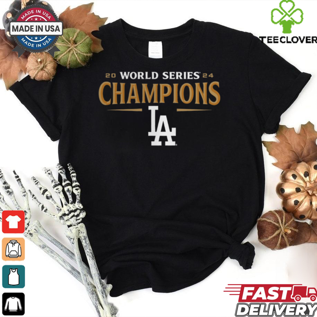 Los Angeles Dodgers Fanatics Black 2024 World Series Champions Jersey Roster T Shirt Los Angeles Dodgers Fanatics Black 2024 World Series Champions Jersey Roster T Shirt