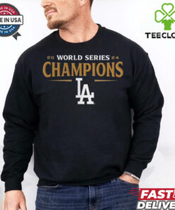 Los Angeles Dodgers Fanatics Black 2024 World Series Champions Jersey Roster T Shirt 3 Los Angeles Dodgers Fanatics Black 2024 World Series Champions Jersey Roster T Shirt