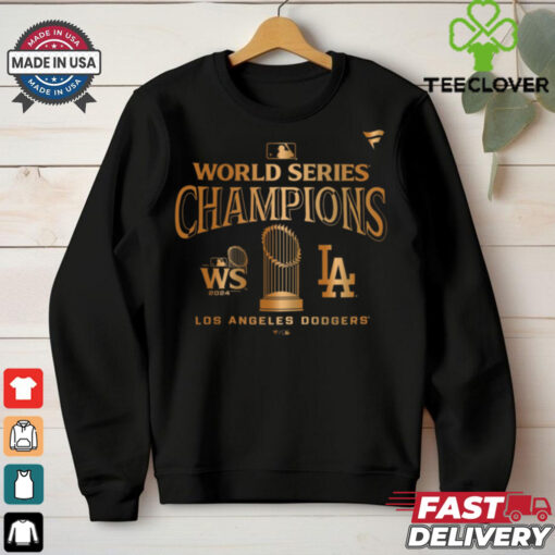 Los Angeles Dodgers Fanatics Black 2024 World Series Champions Locker Room Parade T Shirt