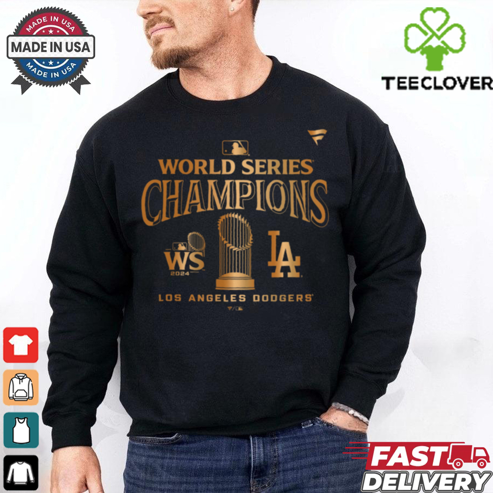 Los Angeles Dodgers Fanatics Black 2024 World Series Champions Locker Room Parade T Shirt Los Angeles Dodgers Fanatics Black 2024 World Series Champions Locker Room Parade T Shirt