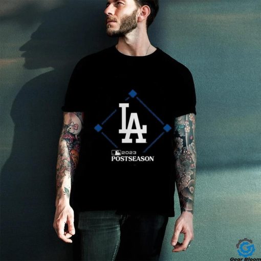 Los Angeles Dodgers Fanatics Branded Black 2023 Postseason Around The Horn Shirt