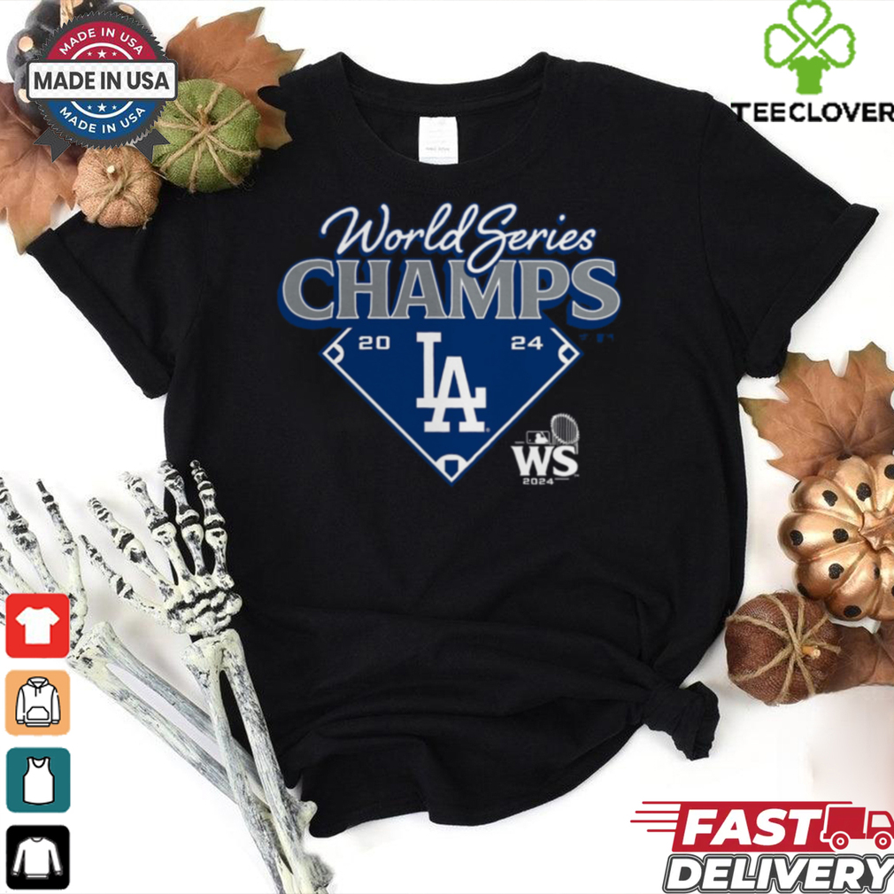 Los Angeles Dodgers Fanatics Heather Charcoal 2024 World Series Champions Shirt Los Angeles Dodgers Fanatics Heather Charcoal 2024 World Series Champions Shirt