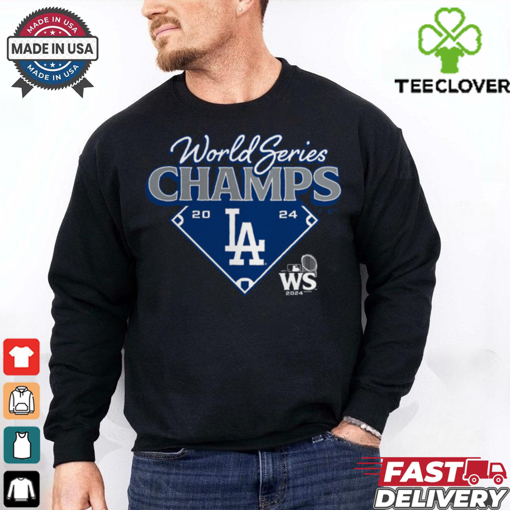 Los Angeles Dodgers Fanatics Heather Charcoal 2024 World Series Champions Shirt Los Angeles Dodgers Fanatics Heather Charcoal 2024 World Series Champions Shirt