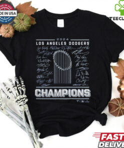 Los Angeles Dodgers Fanatics Royal 2024 World Series Champions Signature Roster T Shirt 2 Los Angeles Dodgers Fanatics Royal 2024 World Series Champions Signature Roster T Shirt
